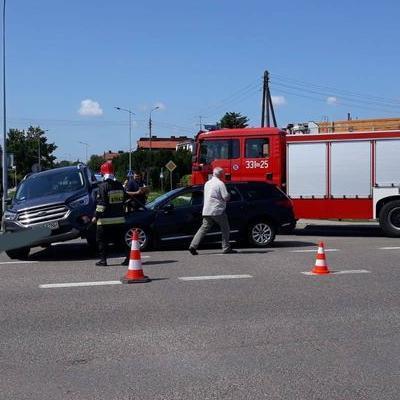 straż pożarna podczas wypadku